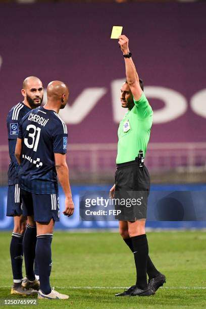 Khalid BOUTAIB - 31 Samir CHERGUI - Abdelatif KHERRADJI during the Ligue 2 BKT match between Paris and Bastia at Stade Charlety on March 18, 2023 in...