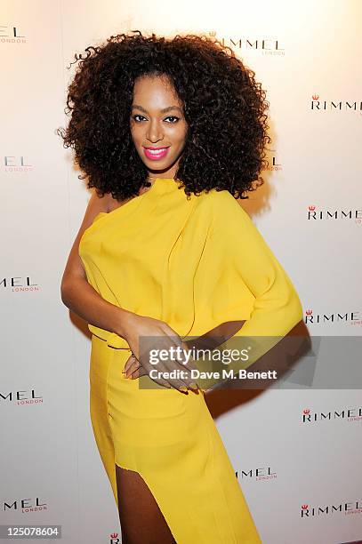 Rimmel Ambassador Solange Knowles attends the Rimmel & Kate Moss Party to celebrate their 10 year partnership at Battersea Power station on September...