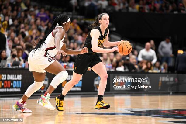 Semifinal: Iowa Caitlin Clark in action vs South Carolina at American Airlines Arena Dallas, TX 3/31/2023 CREDIT: Greg Nelson