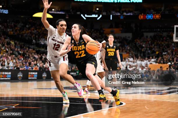 Semifinal: Iowa Caitlin Clark in action vs South Carolina at American Airlines Arena Dallas, TX 3/31/2023 CREDIT: Greg Nelson