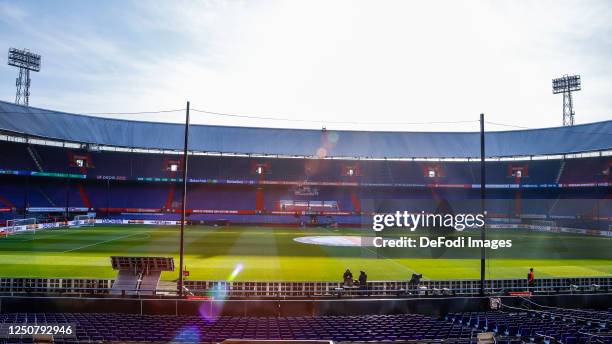 Stadium de Kuip general view inside the stadium prior to the Dutch KNVB Beker match between Feyenoord and AFC Ajax at Stadion Feyenoord "De Kuip" on...