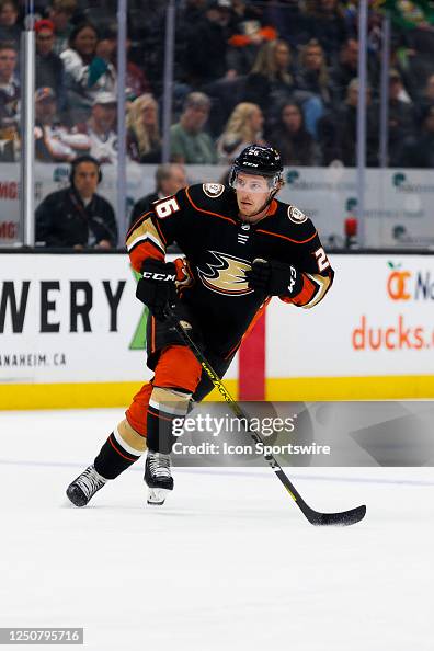 Anaheim Ducks left wing Brock McGinn skates during an NHL hockey game ...