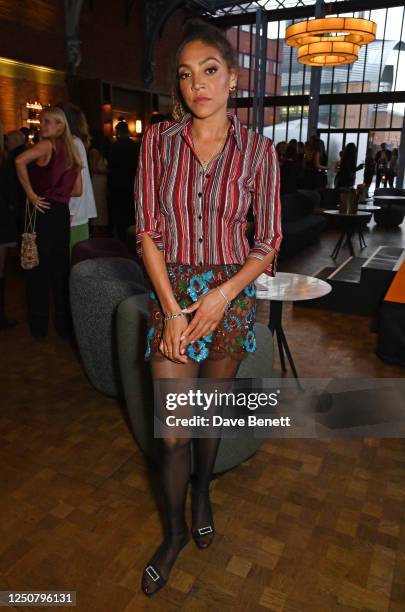 Miquita Oliver attends the GQ Food & Drink Awards 2023 at the St Pancras Renaissance Hotel on April 5, 2023 in London, England.