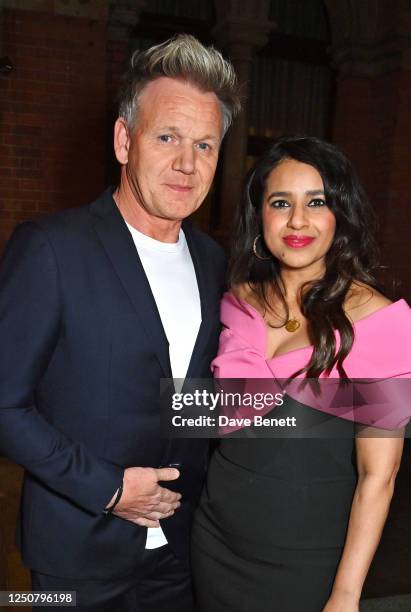 Gordon Ramsay and Ravinder Bhogal attend the GQ Food & Drink Awards 2023 at the St Pancras Renaissance Hotel on April 5, 2023 in London, England.