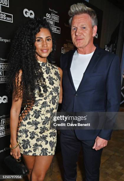 Vick Hope and Gordon Ramsay attend the GQ Food & Drink Awards 2023 at the St Pancras Renaissance Hotel on April 5, 2023 in London, England.