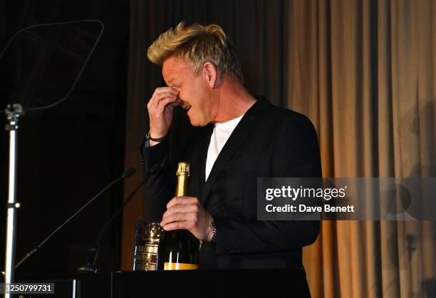 Gordon Ramsay attends the GQ Food & Drink Awards 2023 at the St Pancras Renaissance Hotel on April 5, 2023 in London, England.