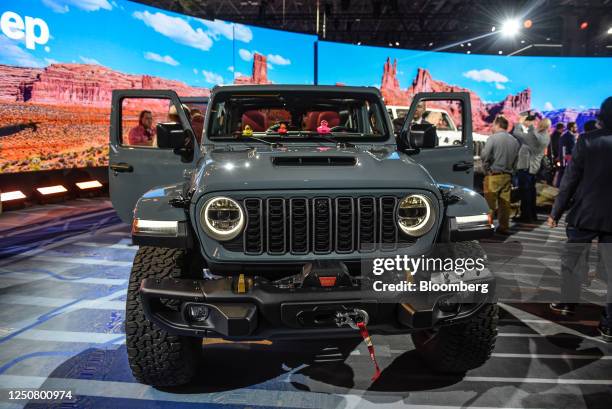 Jeep Wrangler electric vehicle during the 2023 New York International Auto Show in New York, US, on Wednesday, April 5, 2023. The event, which first...