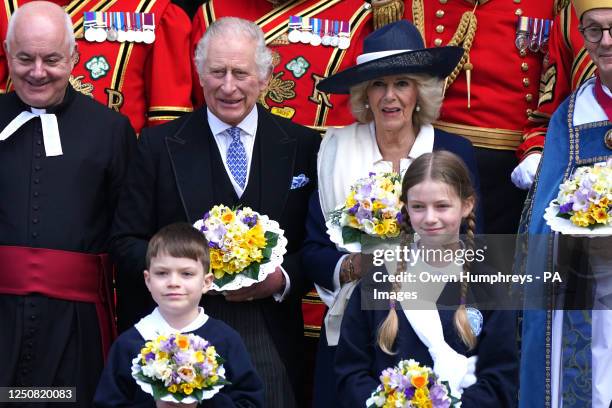 King Charles III and the Queen Consort attending the Royal Maundy Service at York Minster where the King will distribute the Maundy Money. Picture...
