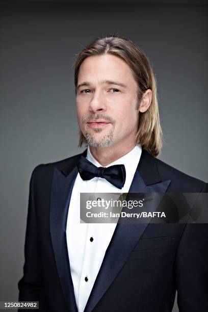 Actor Brad Pitt is photographed for BAFTA on February 12, 2012 in London, England.