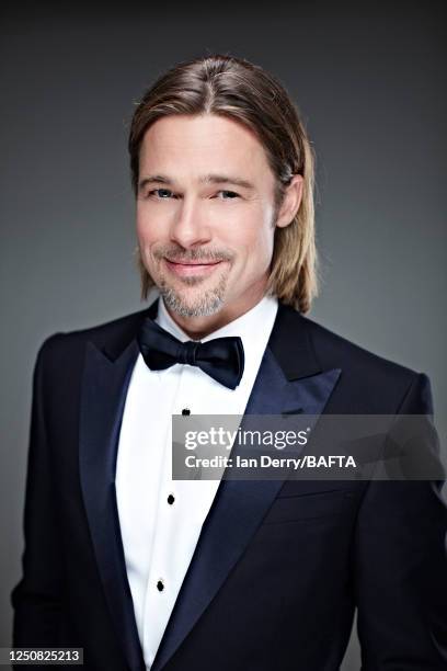 Actor Brad Pitt is photographed for BAFTA on February 12, 2012 in London, England.