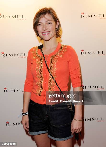 Camilla Rutherford attends the Rimmel & Kate Moss Party to celebrate their 10 year partnership at Battersea Power station on September 15, 2011 in...