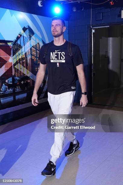 Assistant Coach Tiago Splitter arrives to the arena before the game against the Denver Nuggets on March 12, 2023 at the Ball Arena in Denver,...