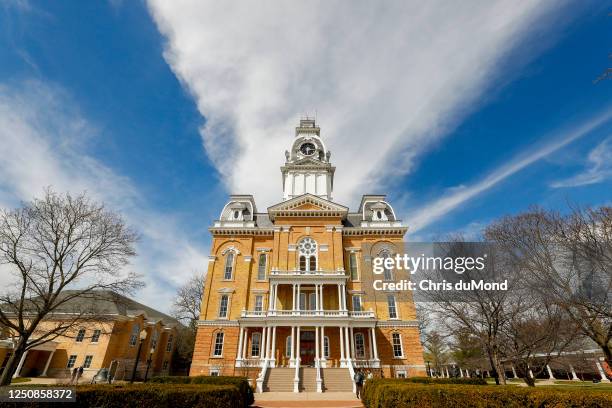 General view of the exterior of a building at Hillsdale College as it welcomes Florida Gov. Ron DeSantis to speak on April 6, 2023 in Hillsdale,...