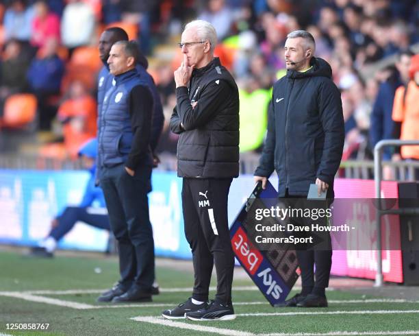 Blackpool's Manager Mick McCarthy during the Sky Bet Championship between Blackpool and Cardiff City at Bloomfield Road on April 7, 2023 in...