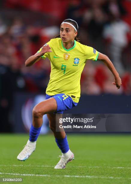 Andressa Alves da Silva of Brazil during the Womens Finalissima 2023 between England and Brazil at Wembley Stadium on April 6, 2023 in London,...