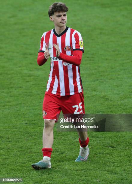 Edouard Michut of Sunderland during the Sky Bet Championship match between Sunderland AFC and Hull City FC at Stadium of Light on April 7, 2023 in...