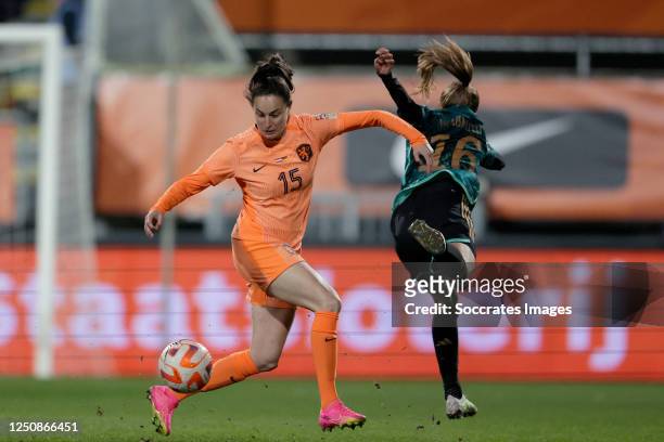 Caitlin Dijkstra of Holland Women, Tabea Wasamuth of Germany during the International Friendly Women match between Holland Women v Germany Women at...