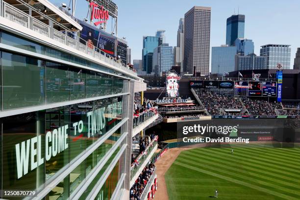 General view of Target Field during during the game between the Houston Astros and the Minnesota Twins on Friday, April 7, 2023 in Minneapolis,...