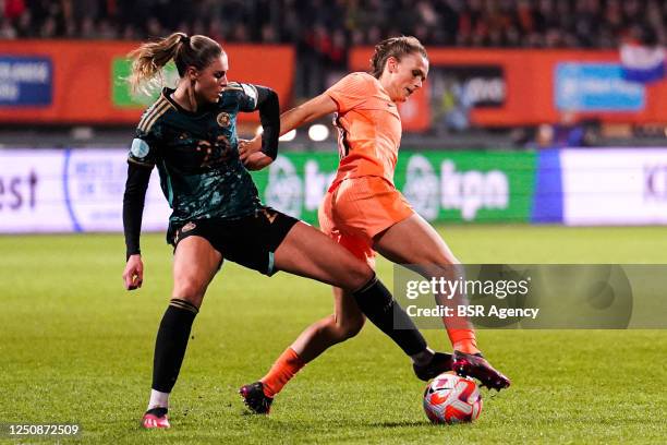 Kerstin Casparij of the Netherlands, Jule Brand of Germany during the International Friendly Match Women match between Netherlands and Germany at the...