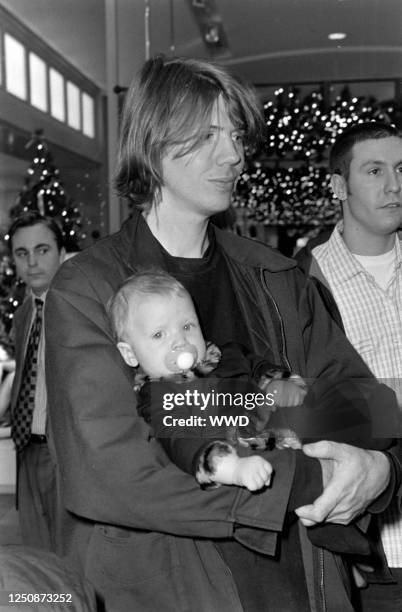 Thurston Moore and daughter Coco Gordon Moore attend the New York launch party for Sofia Coppola's clothing line Milk Fed at Bloomingdale's in New...