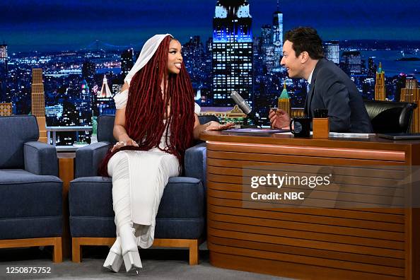 Singer-songwriter Chlöe Bailey during an interview with host Jimmy ...