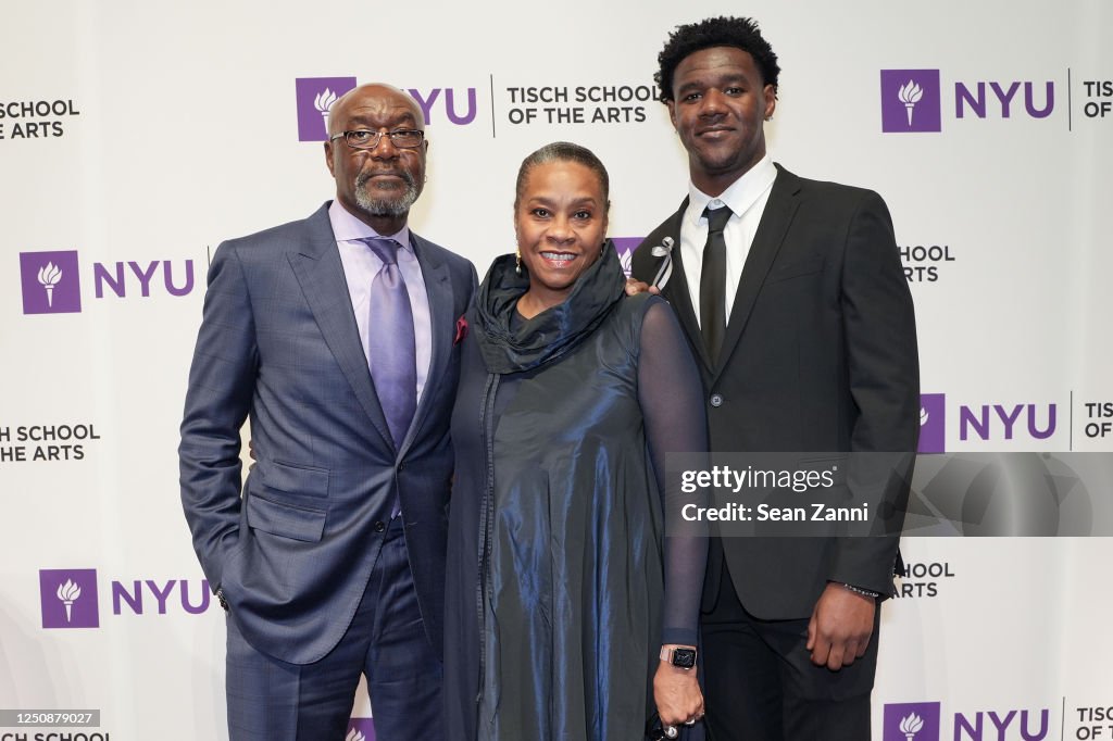 Delroy Lindo, Neshormeh Lindo and Damiri Lindo attend Tisch Gala 2023