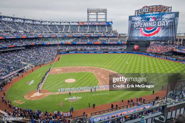 The scene at the Mets opening day. Mets fans and climate activists targeted the Mets' opening day to send a strong message about climate change and...