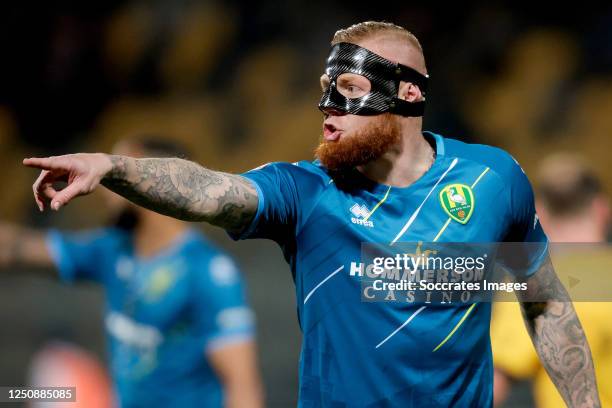 Thomas Verheydt of ADO Den Haag during the Dutch Keuken Kampioen Divisie match between Roda JC v ADO Den Haag at the Parkstad Limburg Stadium on...