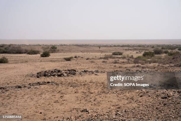 The desert landscape of Turkana. Climate change in East Africa is causing the worst drought in its history. It has not rained in this region for more...