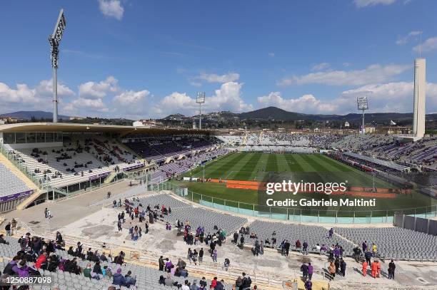 General view inside the stadium Artemio Franchi during the Serie A match between ACF Fiorentina and Spezia Calcio at Stadio Artemio Franchi on April...