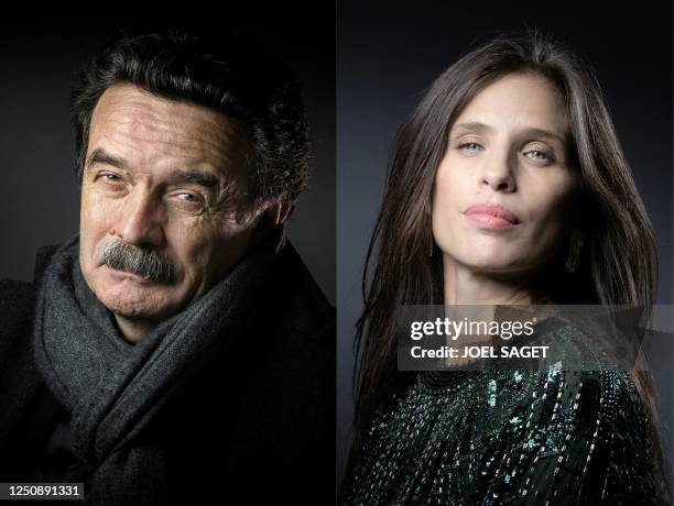 This combination of file photographs created on April 8 shows French journalist, writer and co-founder of the online journal Mediapart Edwy Plenel as...