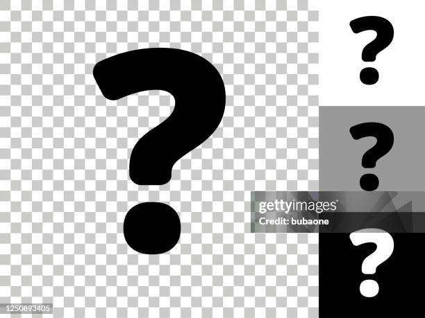 question mark icon on checkerboard transparent background - question mark vector stock illustrations