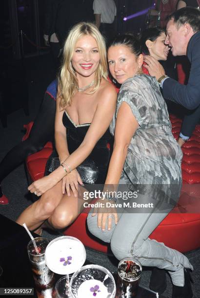 Kate Moss and Fran Cutler attend the Rimmel & Kate Moss Party to celebrate their 10 year partnership at Battersea Power station on September 15, 2011...