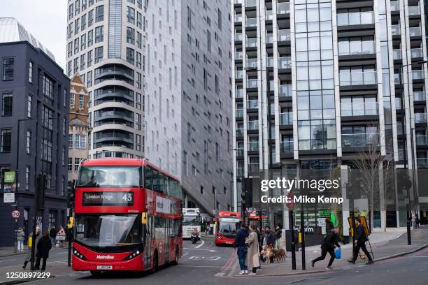 Architectural optical illusion building with peculiar angles M By Montcalm London Shoreditch Tech City hotel near Old Street on 6th March 2023 in...