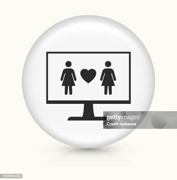 computer monitor with online dating icon - multiple computer screens white background stock illustrations