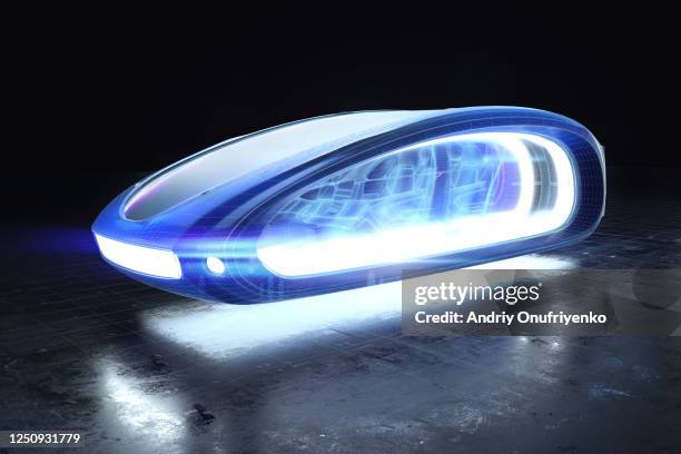 futuristic flying car - futuristic cars foto e immagini stock