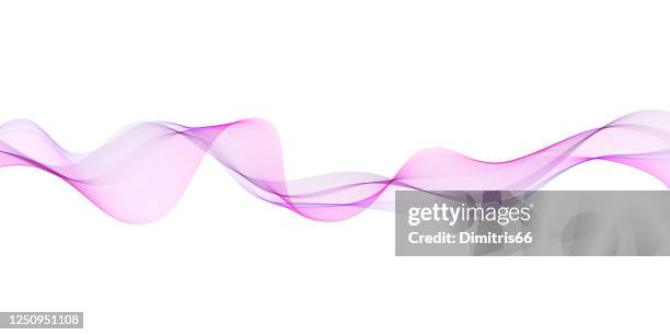 ilustrações de stock, clip art, desenhos animados e ícones de abstract flowing banner - oscilação curvada