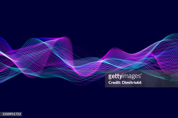 abstract flowing technology background - magenta stock illustrations