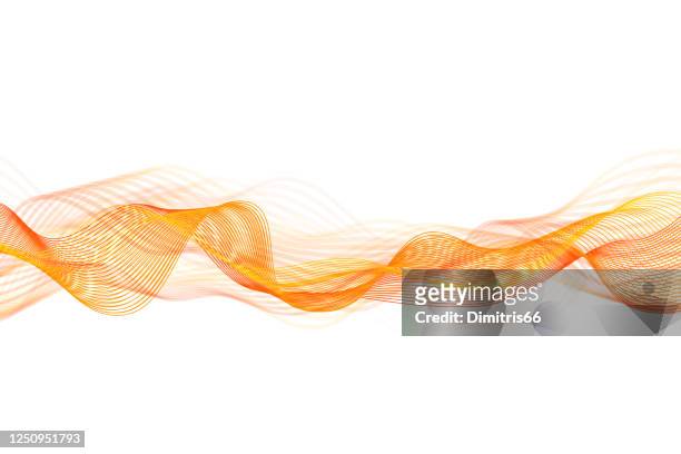 abstract flowing banner - orange colour stock illustrations