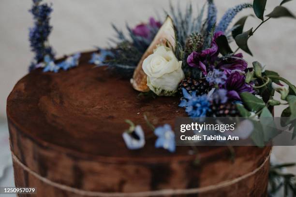 kuchen torte dekoration modern - chocolate pie stockfoto's en -beelden