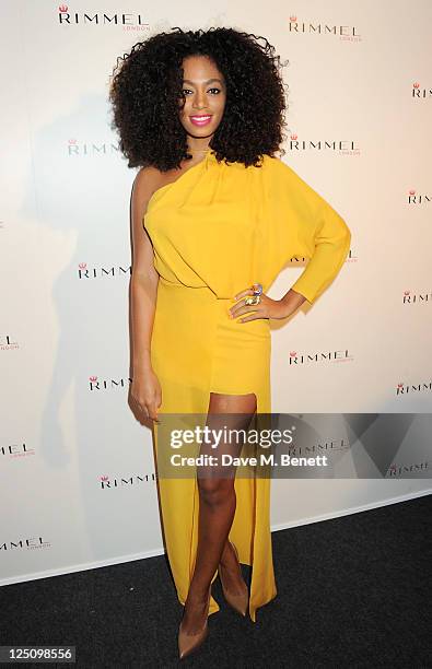 Rimmel ambassador Solange Knowles attends the Rimmel & Kate Moss Party to celebrate their 10 year partnership at Battersea Power station on September...