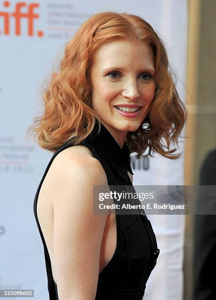 Actress Jessica Chastain arrives at "Take Shelter" Premiere at Ryerson Theatre during the 2011 Toronto International Film Festival on September 15,...