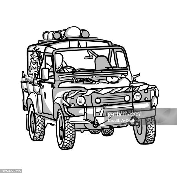  Safari Jeep gráfico vectorial de alta resolución