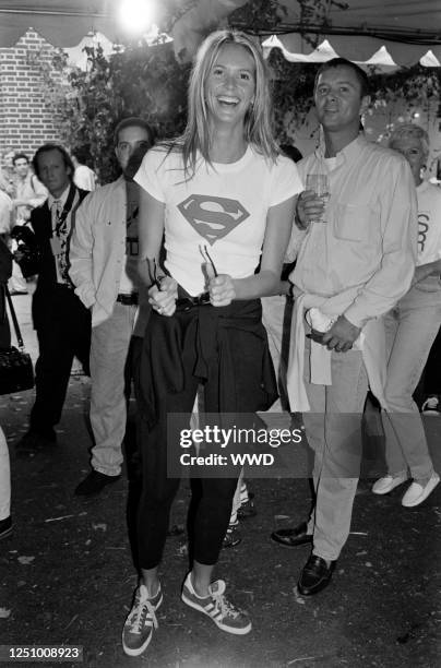 Elle Macpherson and guests attend Kids for Kids Benefit for Pediatric AIDS Foundationat Industria Superstudio in New York City on September 26, 1994.