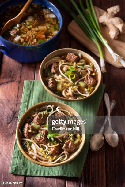 noodle soup - udon noodle stock pictures, royalty-free photos & images