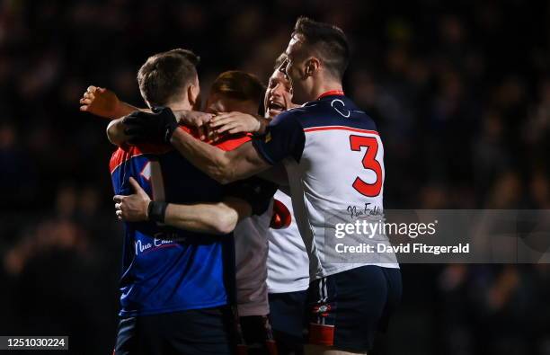 New York , United States - 8 April 2023; New York players celebrate after the Connacht GAA Football Senior Championship quarter-final match between...