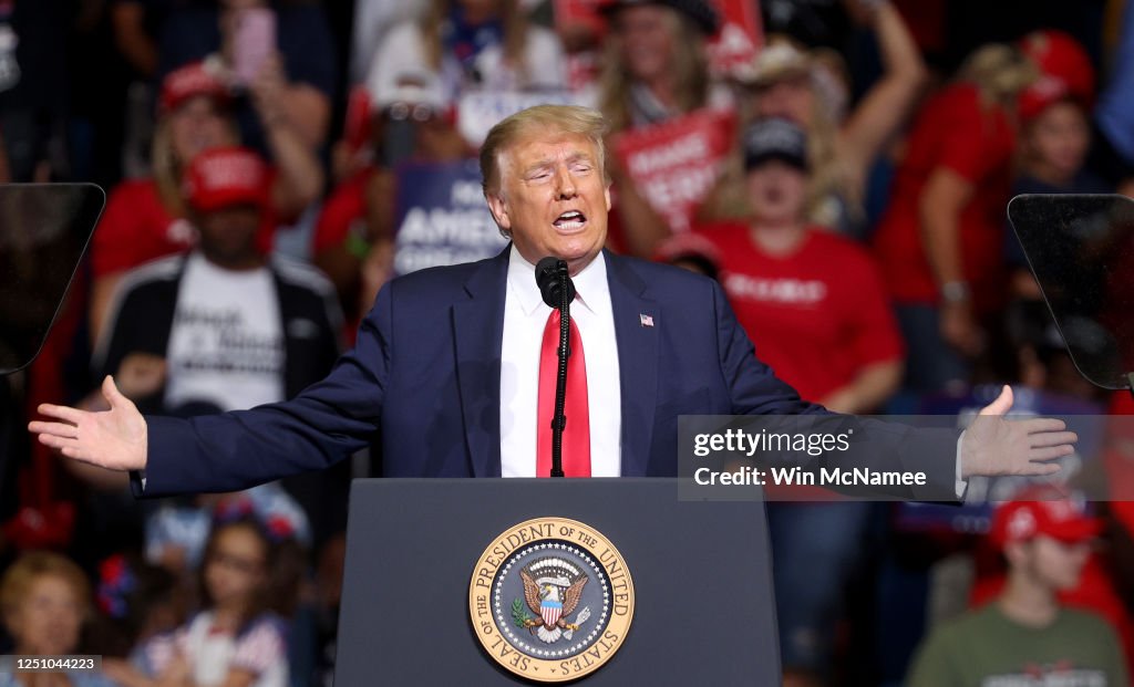 Donald Trump Holds Campaign Rally In Tulsa