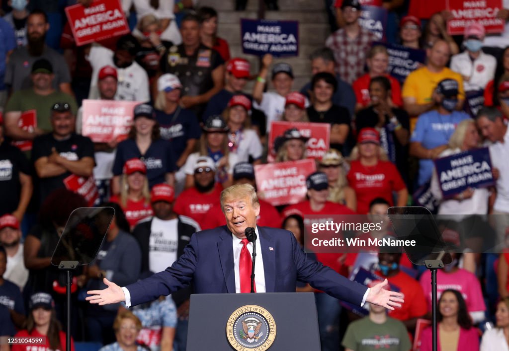 Donald Trump Holds Campaign Rally In Tulsa