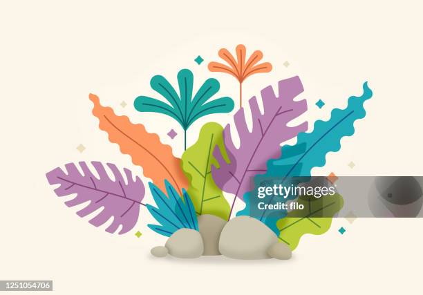 tropische pflanzen - colorful vegetables summer stock-grafiken, -clipart, -cartoons und -symbole