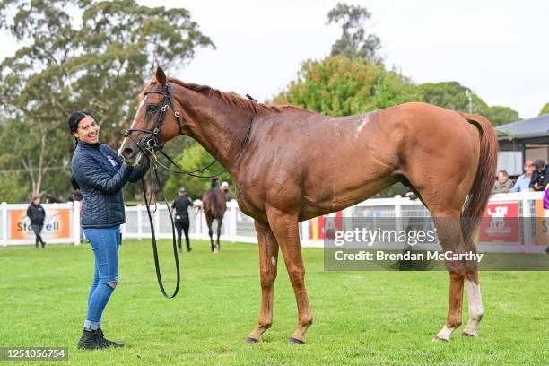 Festivus after winning the Grampians Racing BM64 Handicap at Stawell Racecourse on April 09, 2023 in Stawell, Australia.